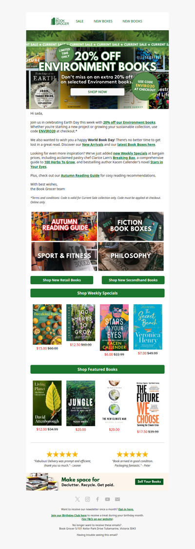 Ends soon! 20% off Environment books🌏