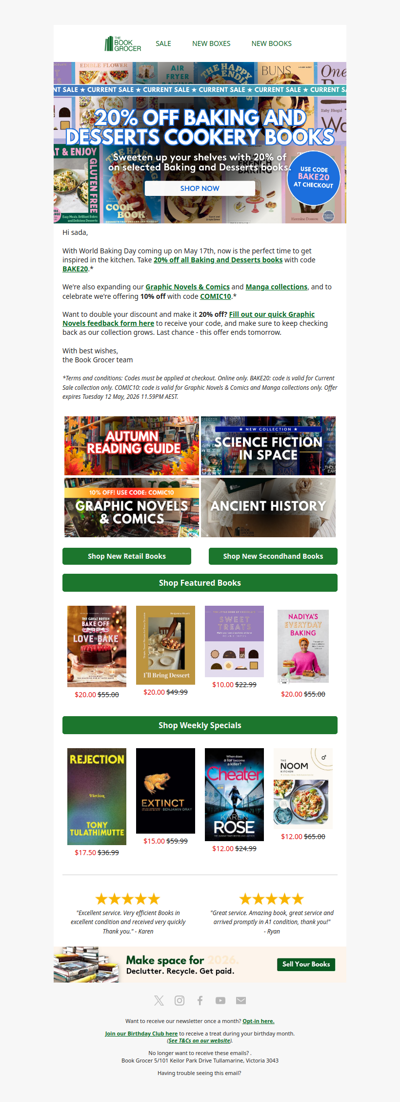 20% off Baking and Desserts books🍰👩‍🍳
