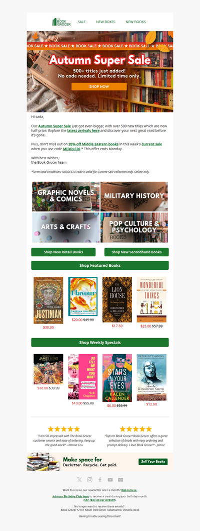 500+ titles added: Autumn Super Sale!🤩📚