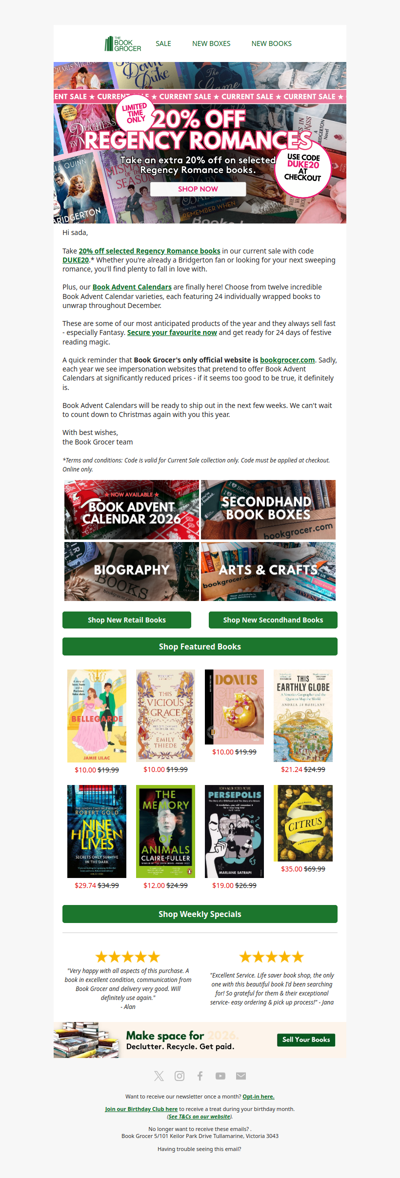 20% off Regency Romance books💕