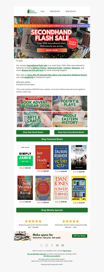Massive Secondhand Flash Sale!📖