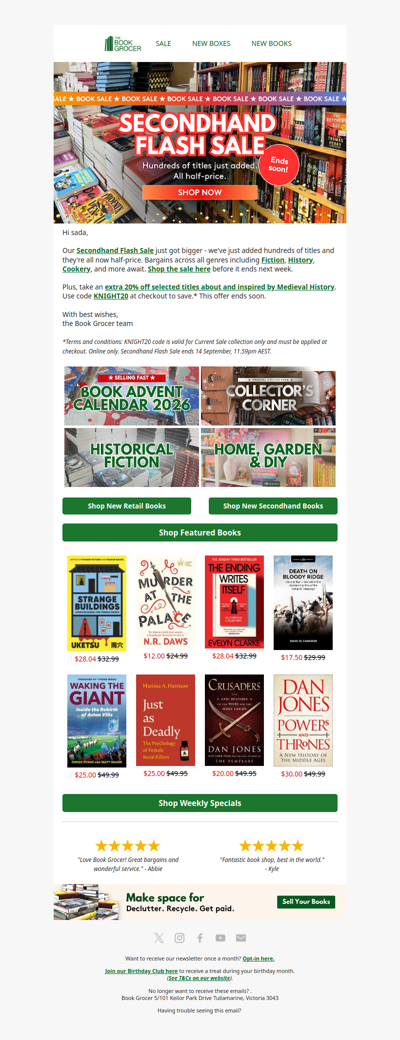 Secondhand Flash Sale: Hundreds of titles just added❗📚