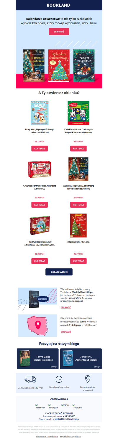 Wyjątkowe kalendarze adwentowe, czyli odliczamy do świąt!