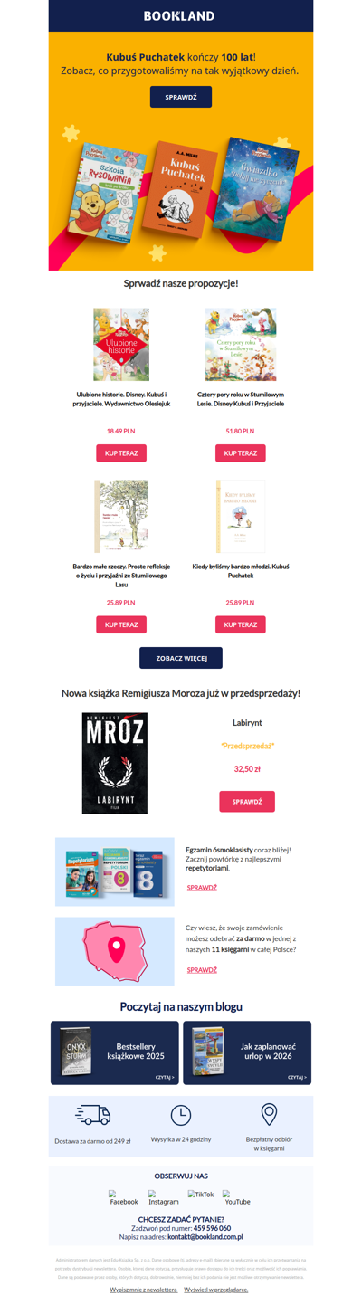 Światowy Dzień Kubusia Puchatka! To już 100 lat! 🍯