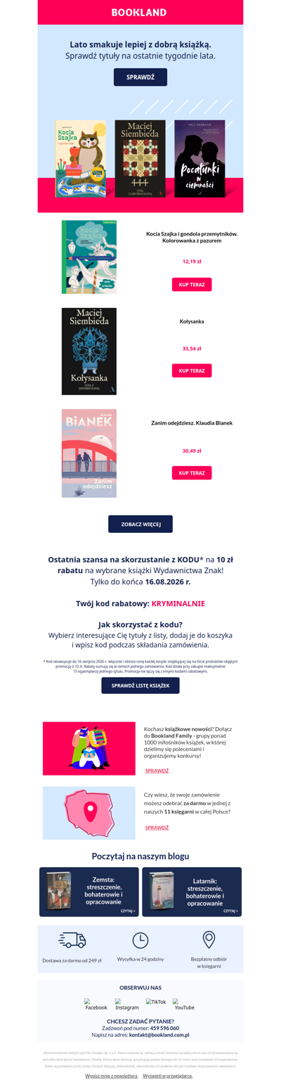 Książki LAST MINUTE