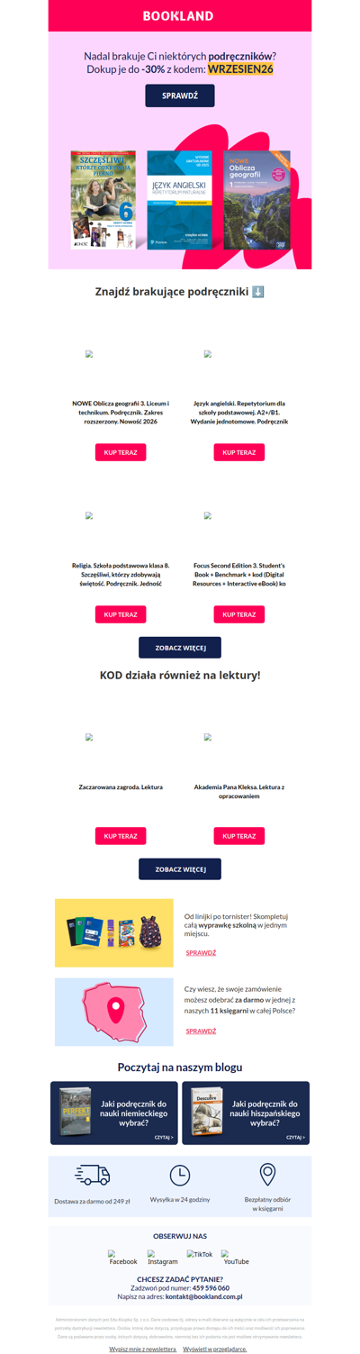 Podręczniki LAST MINUTE do -30%