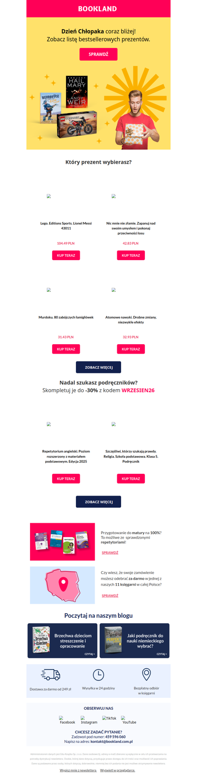 Prezenty na Dzień Chłopaka