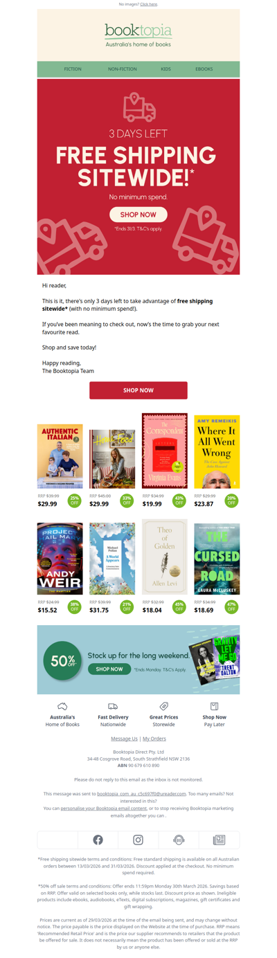 Last Chance 🚨Free Shipping Sitewide!*