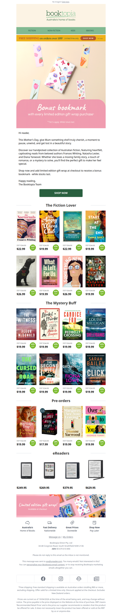 Handpicked Australian fiction for Mother's Day 📖💐