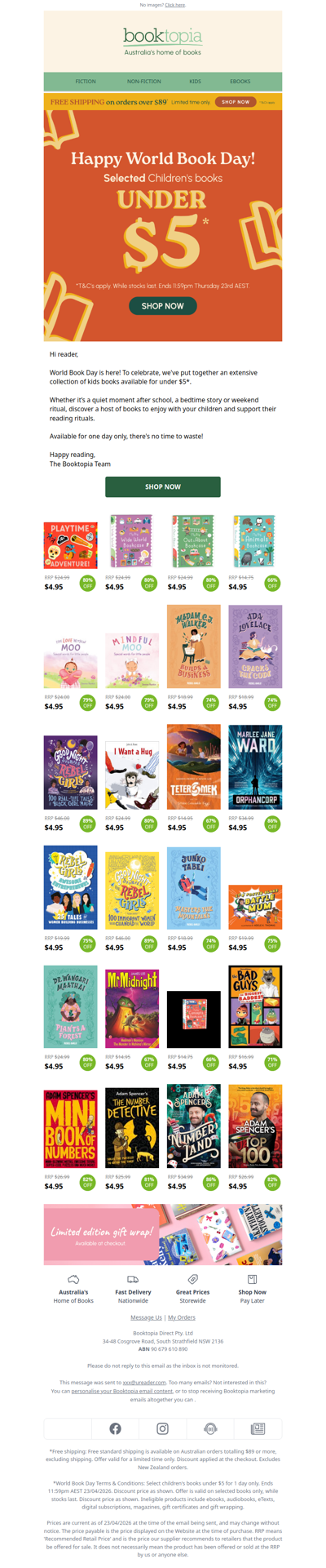World Book Day: Kids books under $5*
