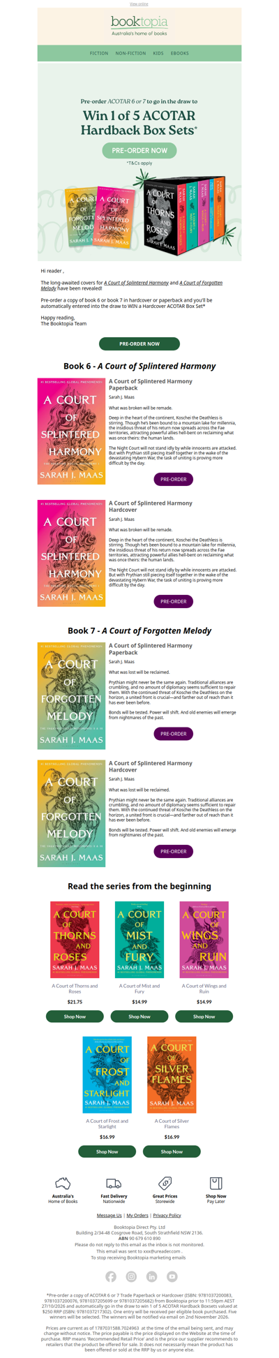 ACOTAR Book Covers Revealed - Pre-order Now!