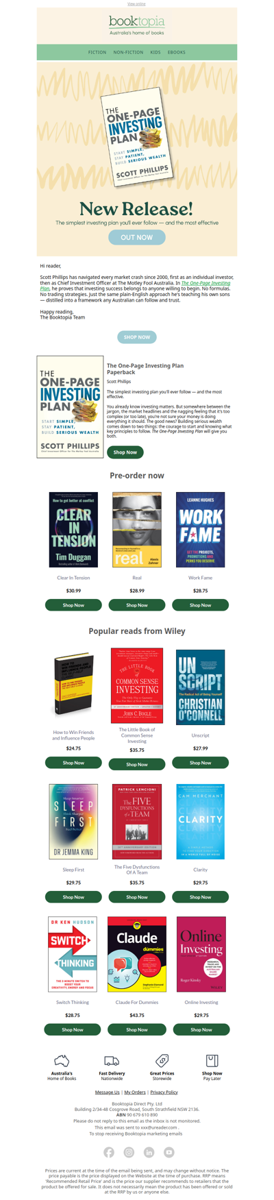 The One-Page Investing Plan by Scott Phillips.