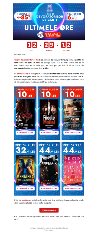 Nu pierde reducerile de până la 85%!