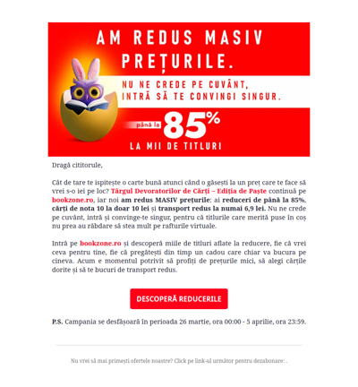 Cărțile bune vin primăvara. Și sunt reduse cu până la 85%, pe bookzone.ro