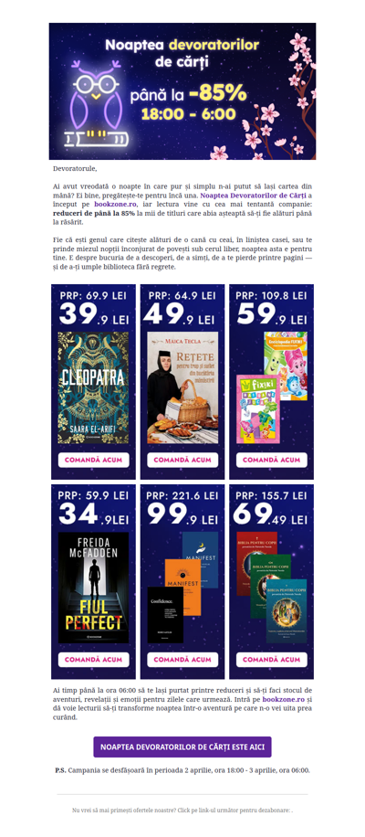 A început Noaptea Devoratorilor de Cărți cu reduceri de până la 85%