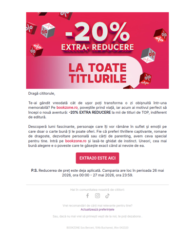 Extra20 la mii de titluri