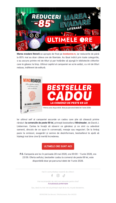 Ultimele ore din Marea evadare literară, pe bookzone.ro