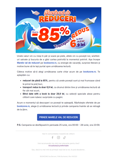 Marele val de reduceri a ajuns pe bookzone.ro! Ce mai aștepți?