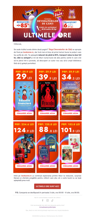 Tic-tac, cititorule. Târgul se încheie azi