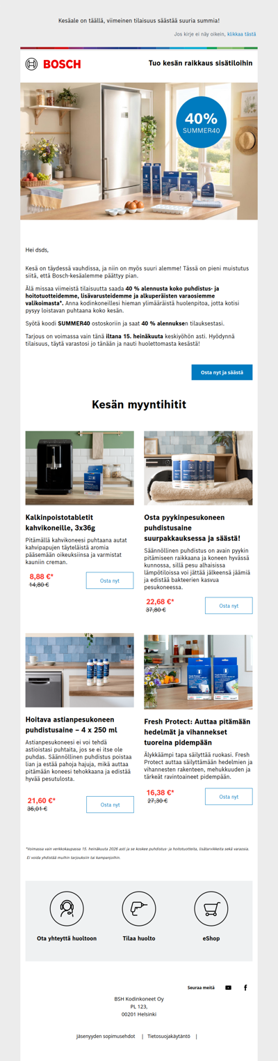 ⌛️ Viimeinen mahdollisuus: 40 % alennus!
