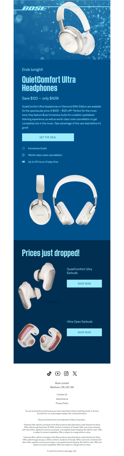 Final Hours: Save $120 on QC Ultra Headphones!