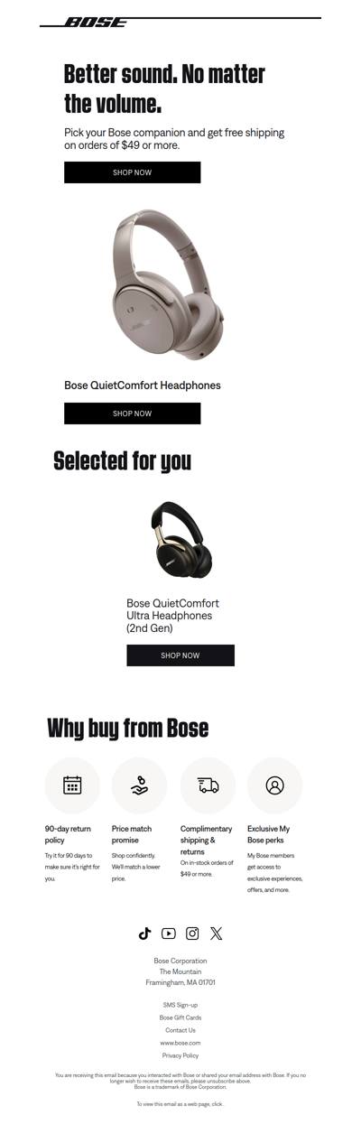 Don't miss your Bose collection 🔊.