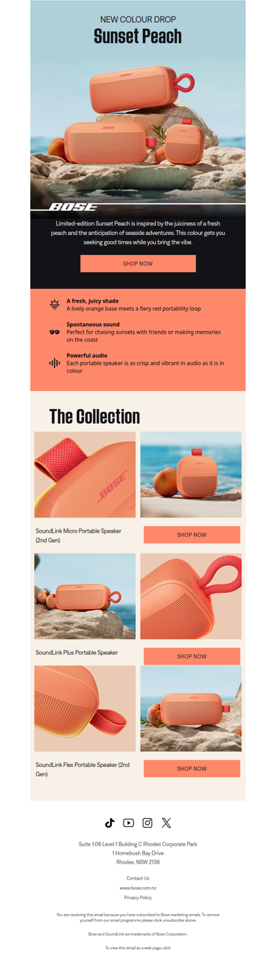 NEW COLOUR DROP: Sunset Peach is here!