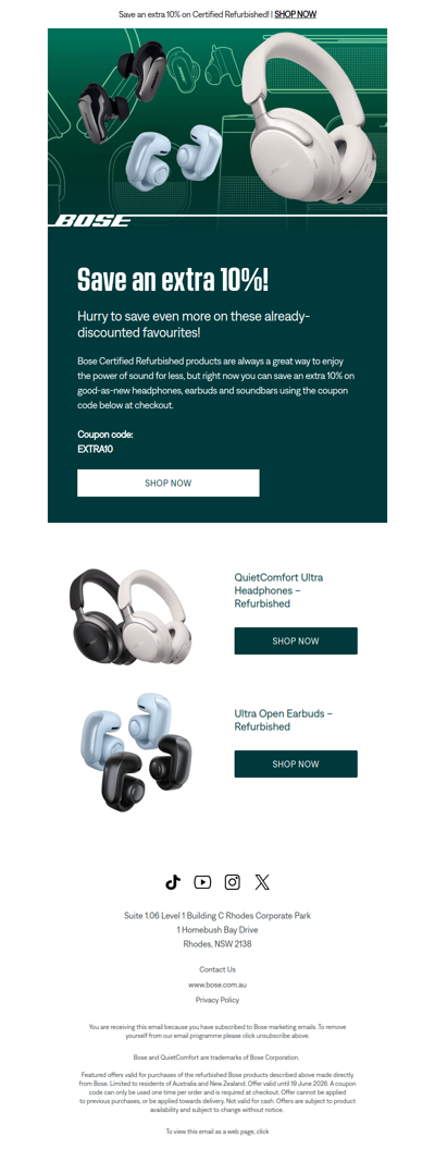 Savings alert! Score an extra 10% off refurbished.
