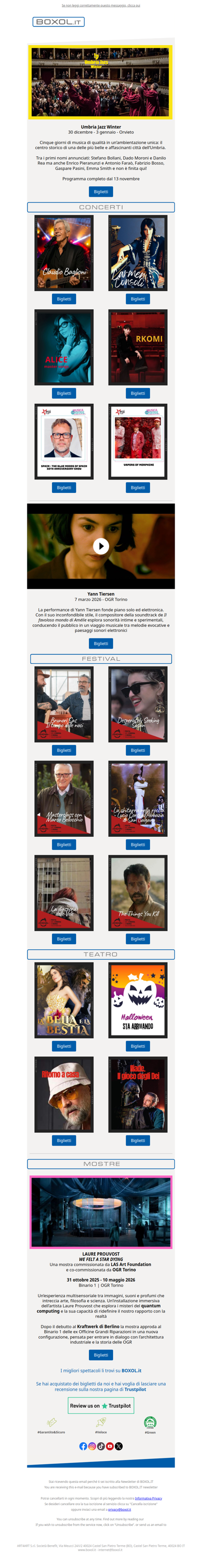 🎃Tiersen, Rkomi, Consoli, Baglioni e...