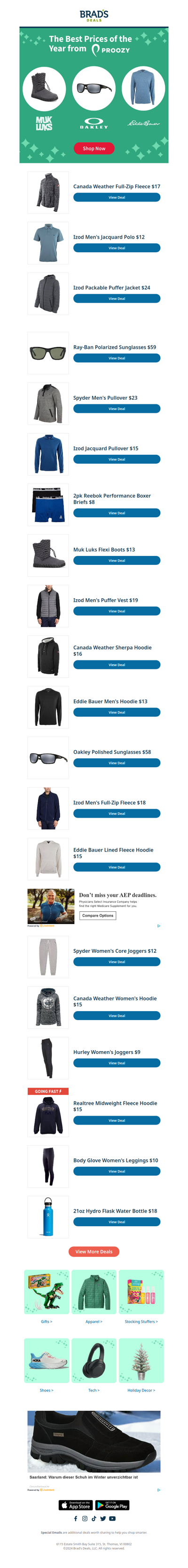 Best Prices of the Year: Ray-Ban, Eddie Bauer & More