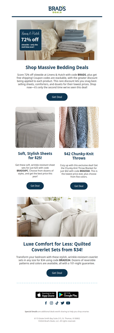 Dreamy Deals: Bedding from $25