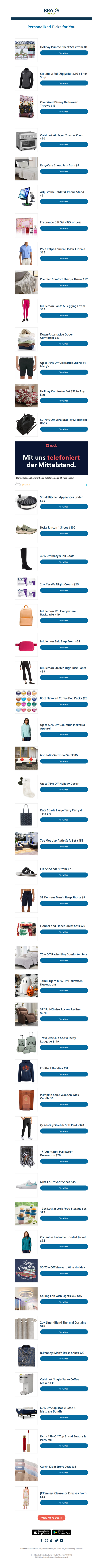 Sunday's Top Personalized Deals For You