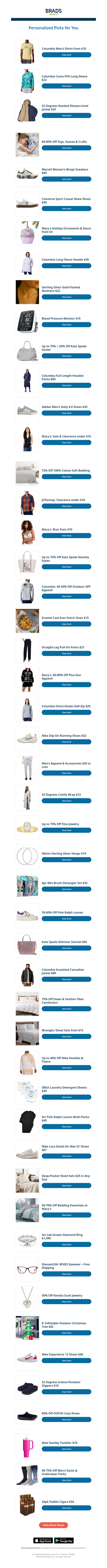 Tuesday's Top Personalized Deals For You