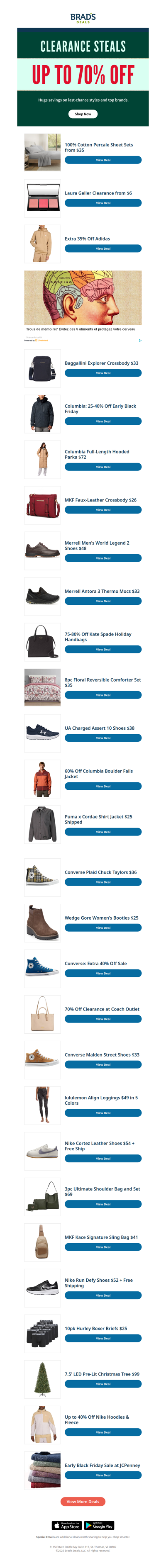 Major Clearance Deals up to 70% Off!