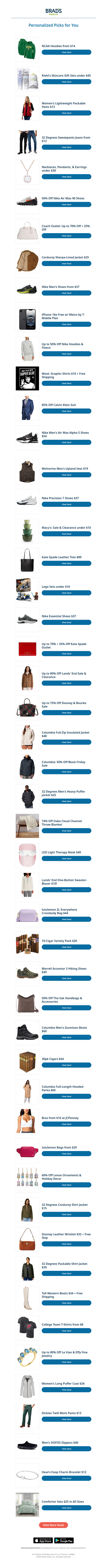 Wednesday's Top Personalized Deals For You