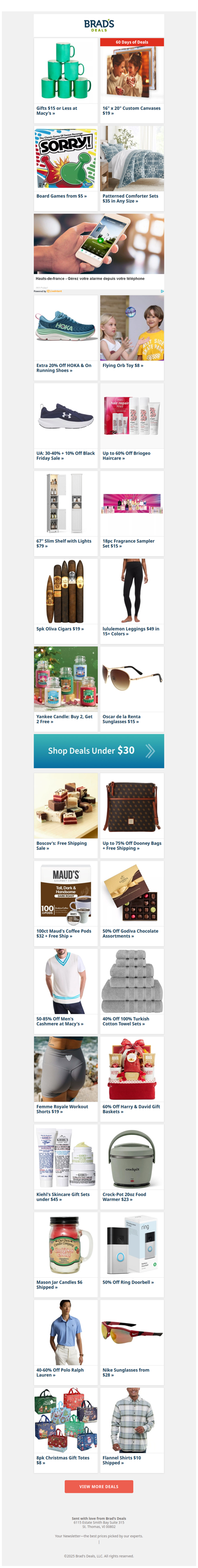 60% Off Briogeo | $15 Macy's Gifts | $19 Custom Canvas Prints | 50% Off Godiva Chocolates | $88 HOKA | 50% Off Ring Doorbell & More