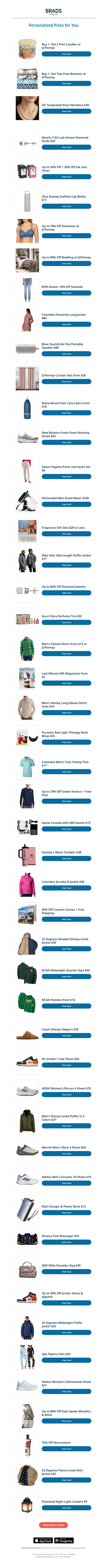 Saturday's Top Personalized Deals For You