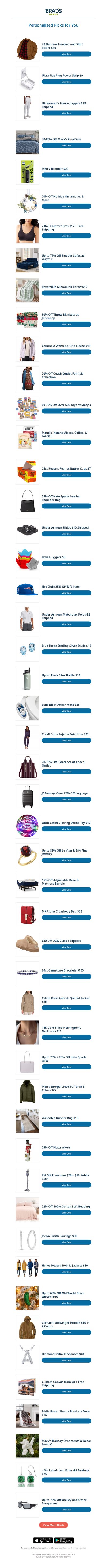 Tuesday's Top Personalized Deals For You