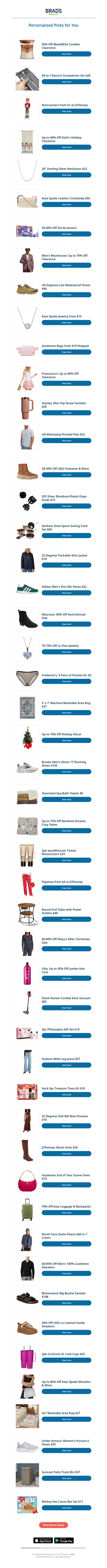 Saturday's Top Personalized Deals For You