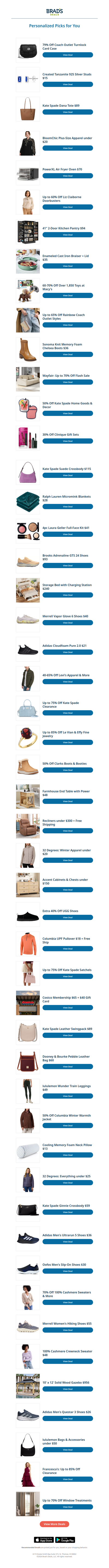 Sunday's Top Personalized Deals For You