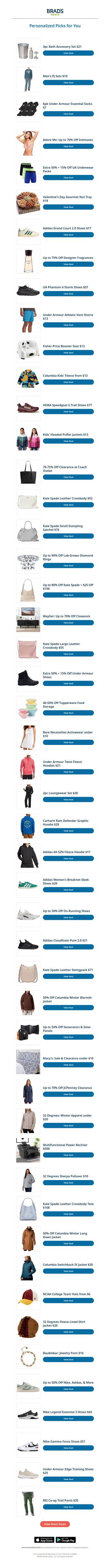 Sunday's Top Personalized Deals For You