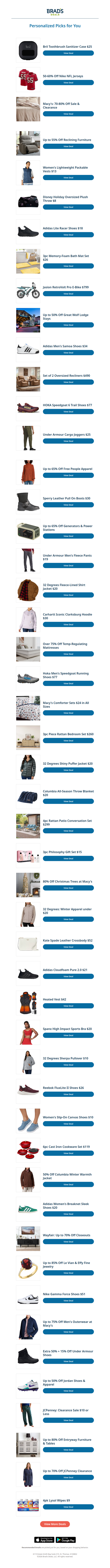 Tuesday's Top Personalized Deals For You