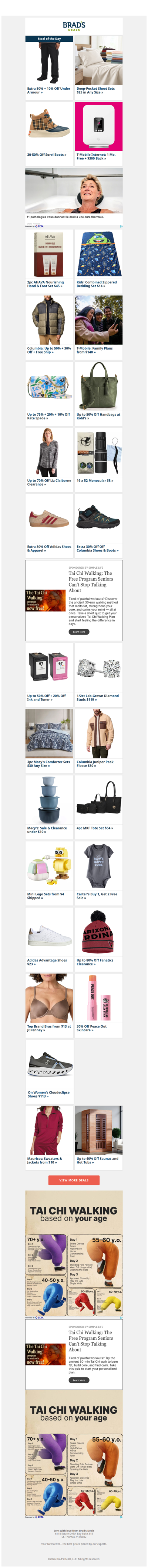 Extra 50% Off UA | $25 Sheet Sets | 50% Off Sorel Boots | 1 Mo. Free Home Internet | $45 2pc AHAVA Set | $14 Kids' Zipper Bedding & More