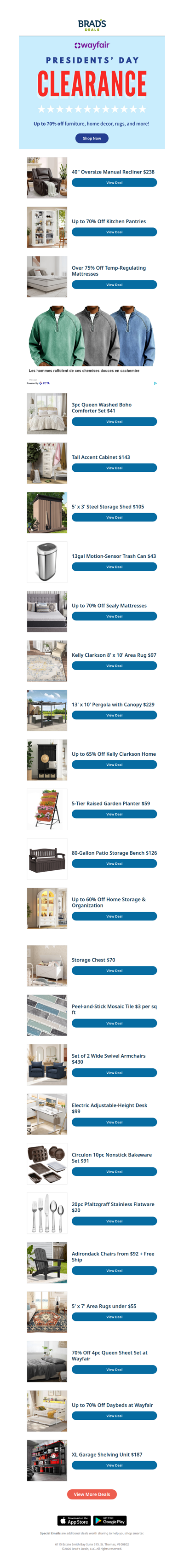 🎉 Up to 70% Off Wayfair Presidents' Day Clearance Sale!