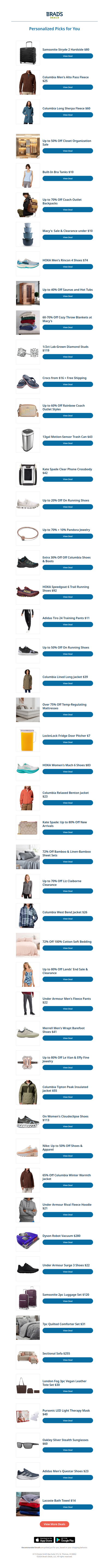 Monday's Top Personalized Deals For You