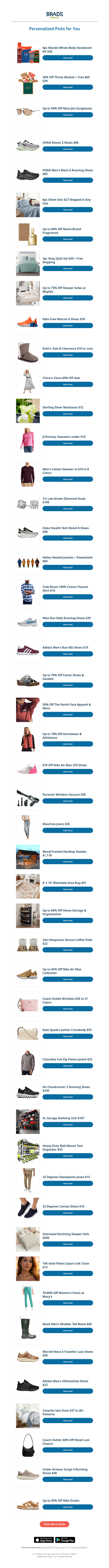 Saturday's Top Personalized Deals For You