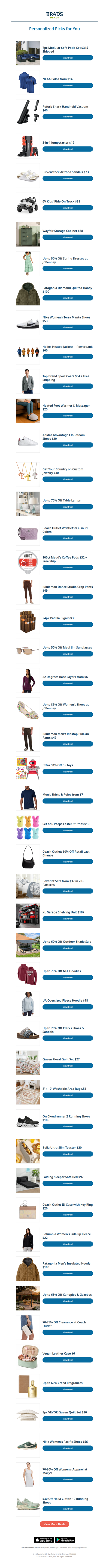 Wednesday's Top Personalized Deals For You