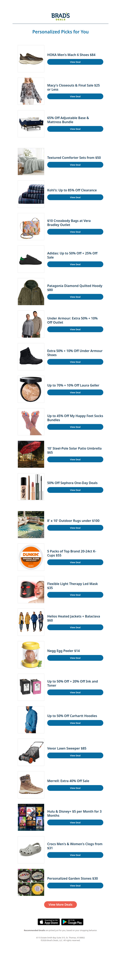 Saturday's Top Personalized Deals For You