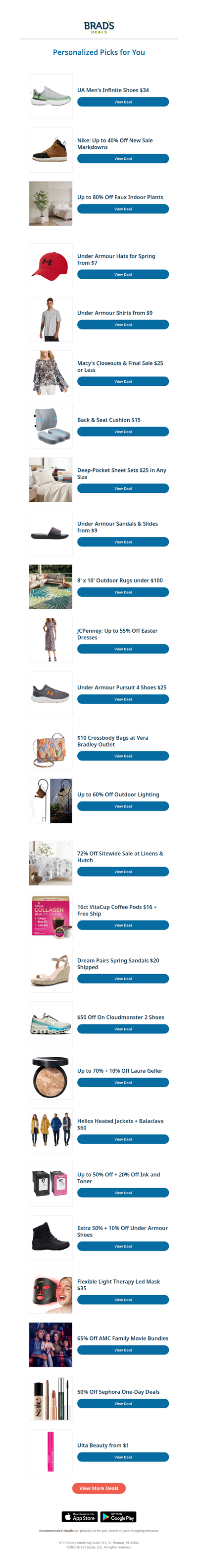 Sunday's Top Personalized Deals For You