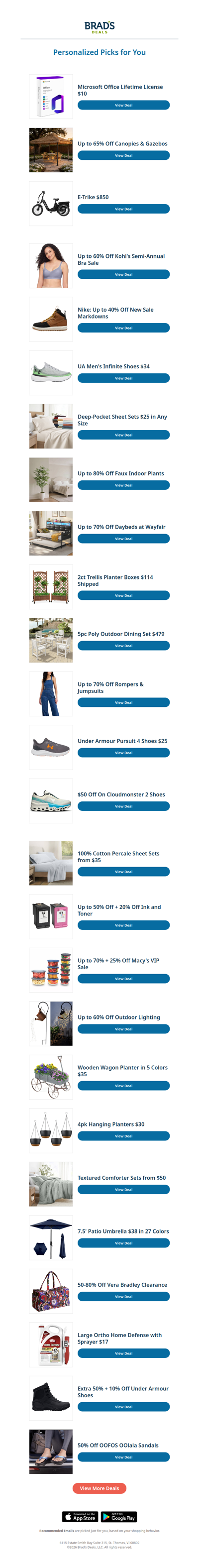 Wednesday's Top Personalized Deals For You